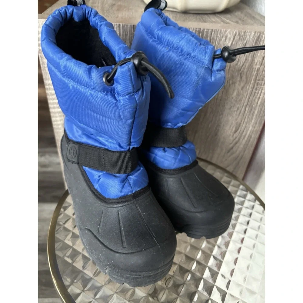 Northside Boys Blue High Top Fabric Robber Snow Boots S 2